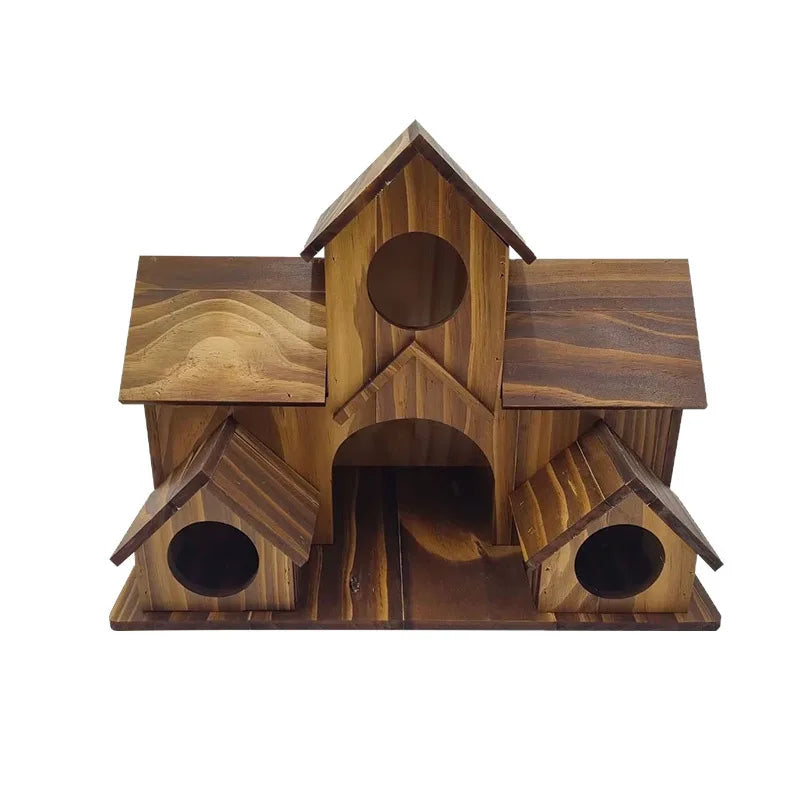 Handmade Waterproof Natural Wooden Bird House