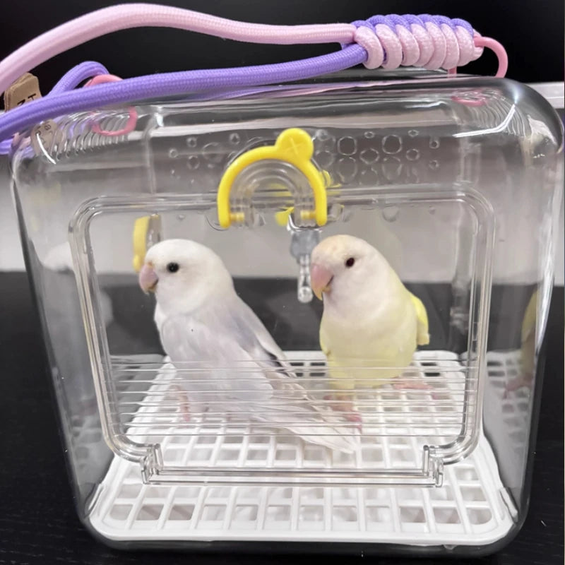 Bird Carrier Portable Clear Cage