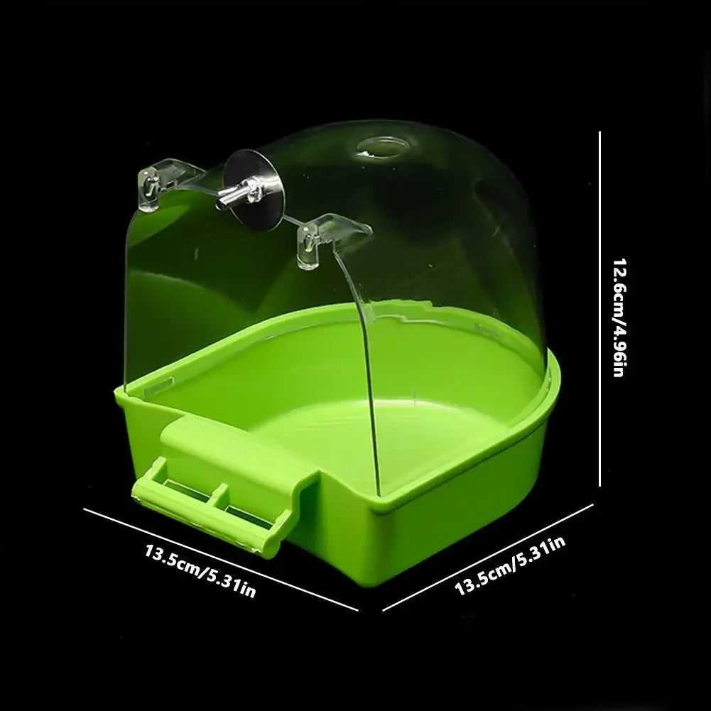 Clear Hanging Bird Bath Cage