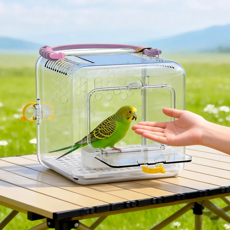 Bird Carrier Portable Clear Cage