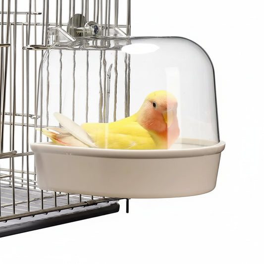 Clear Hanging Bird Bath Cage