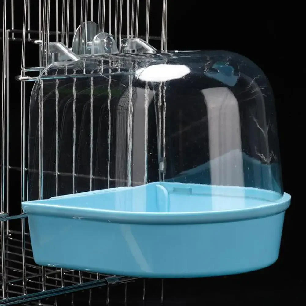 Clear Hanging Bird Bath Cage