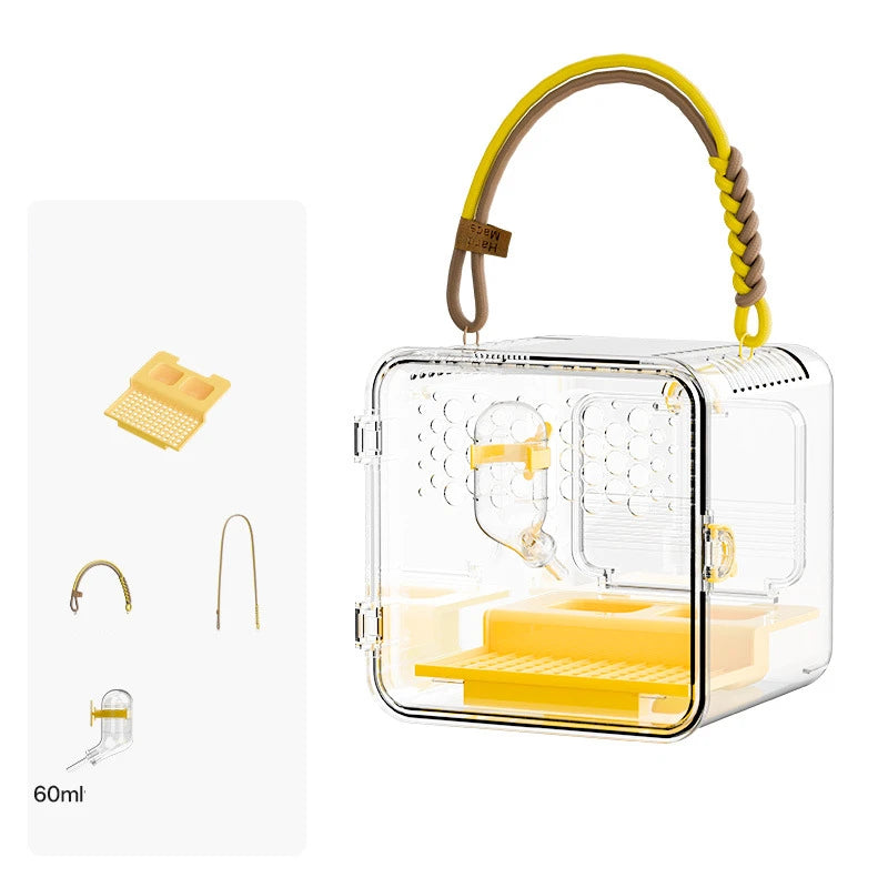 Bird Carrier Portable Clear Cage