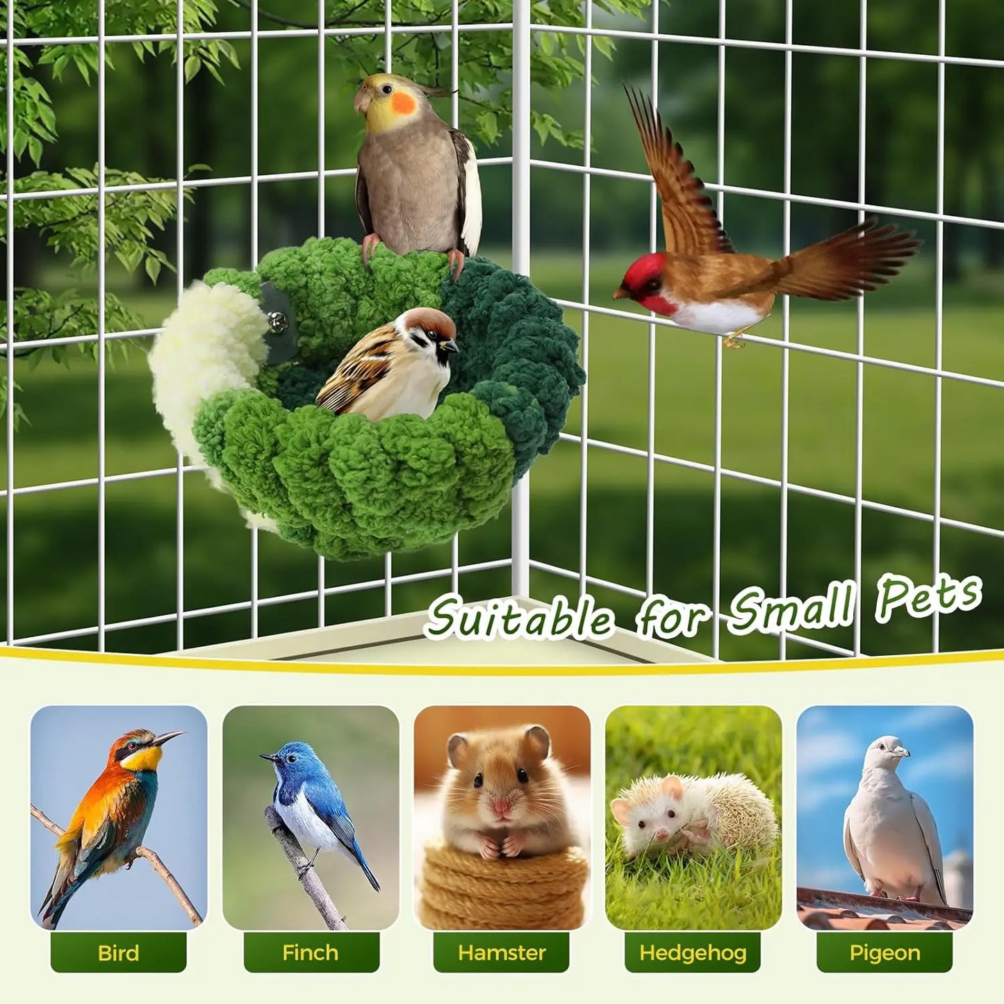Plush Hanging Bird Bed