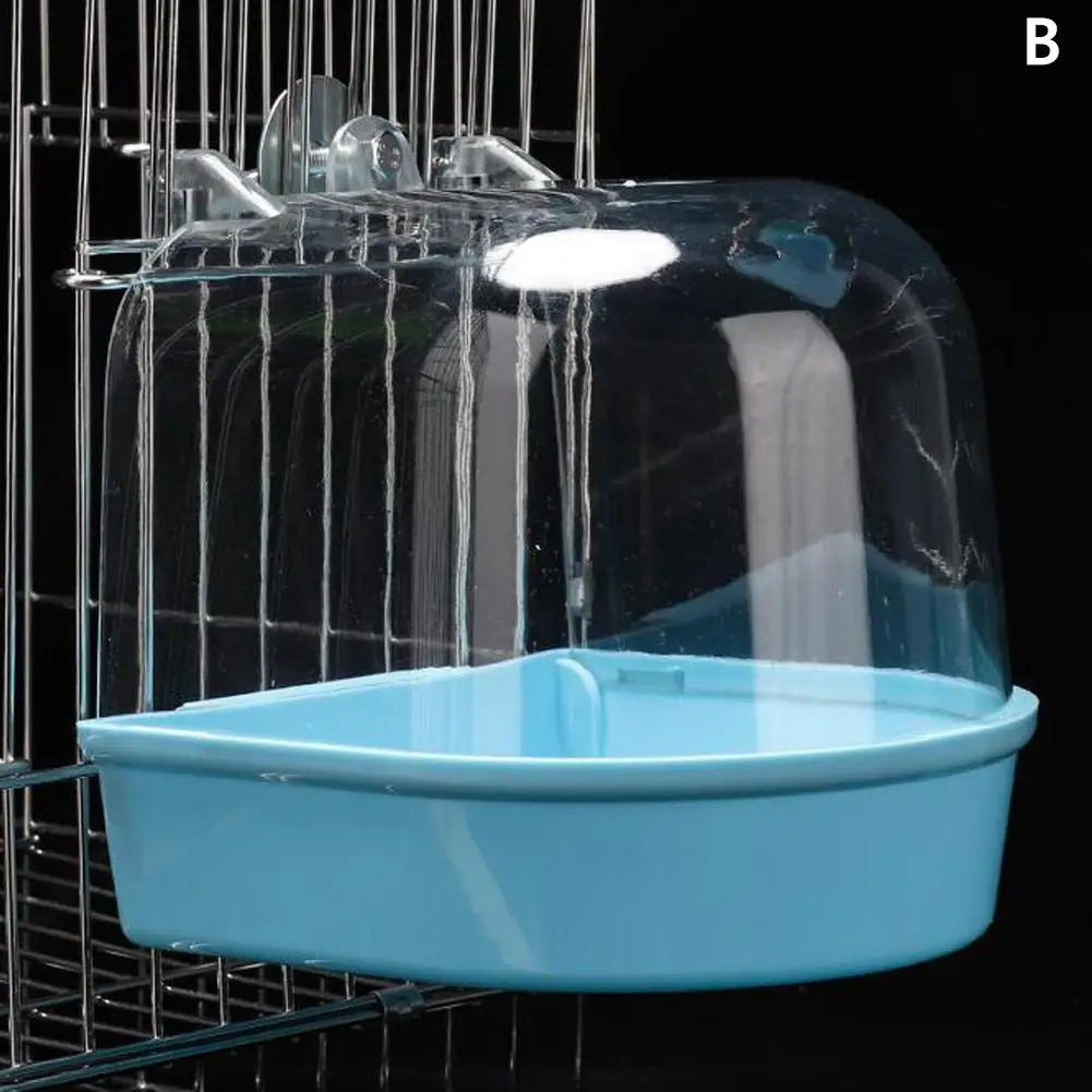 Clear Hanging Bird Bath Cage