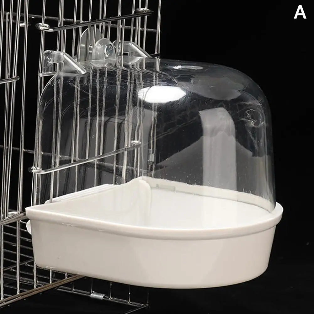 Clear Hanging Bird Bath Cage