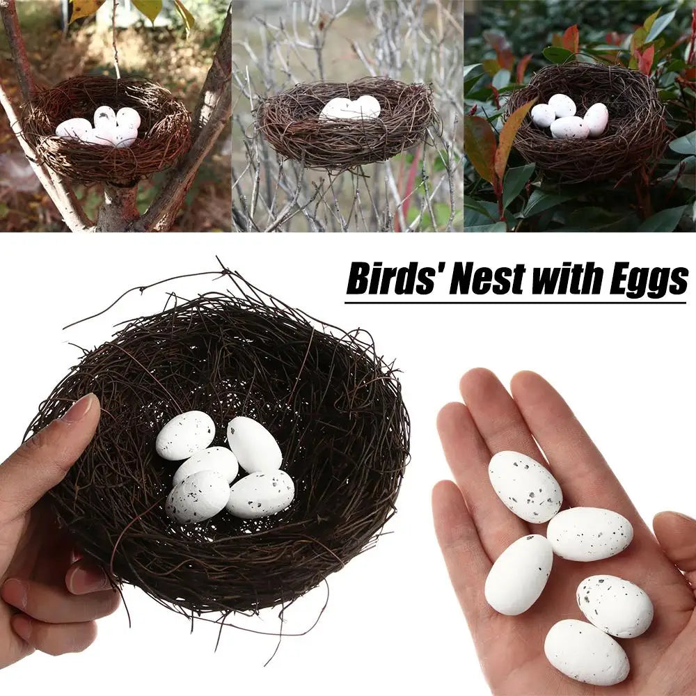 1Set Artificial Birds Straw Nest