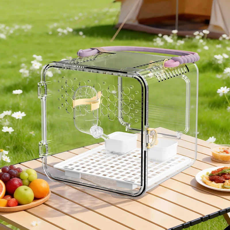 Bird Carrier Portable Clear Cage