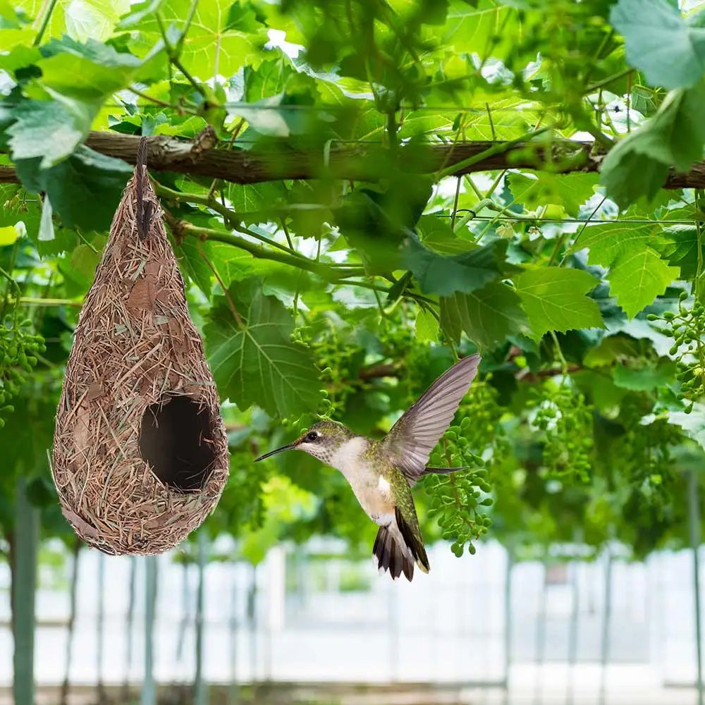 1/2PCS Bird House Natural Grass Hummingbird