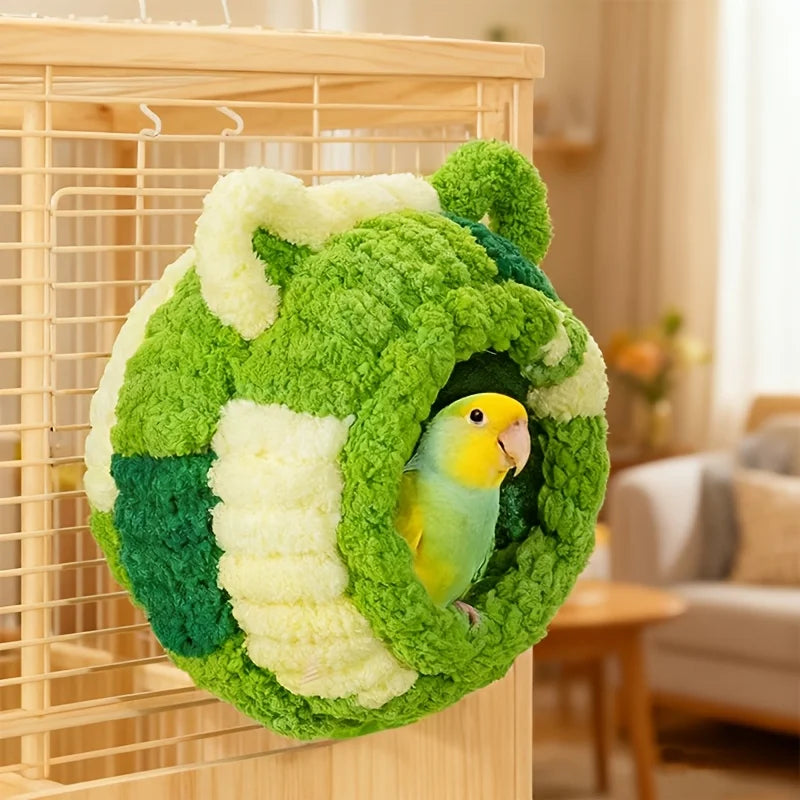 Bird Nest Warm Cotton Nest Parrot Nest Winter Plush Woven Hamster Squirrel Hanging Winter Bird Nest Small Pet Nest
