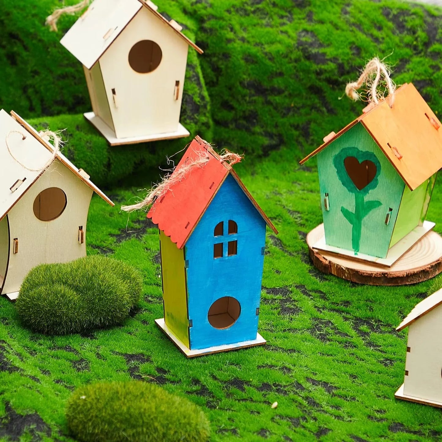 Wooden DIY Bird Nest House