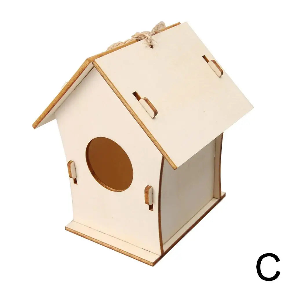 Wooden DIY Bird Nest House