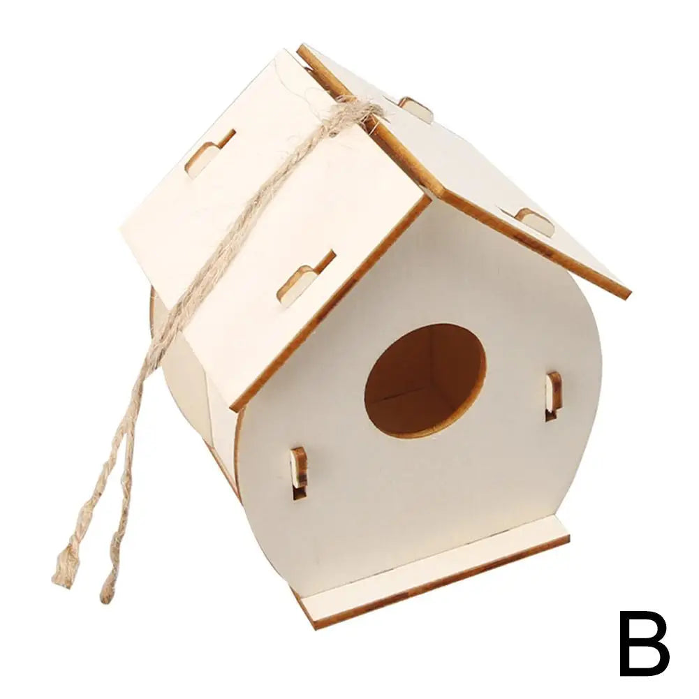 Wooden DIY Bird Nest House