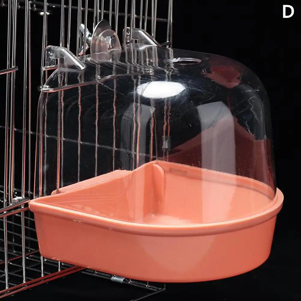 Clear Hanging Bird Bath Cage