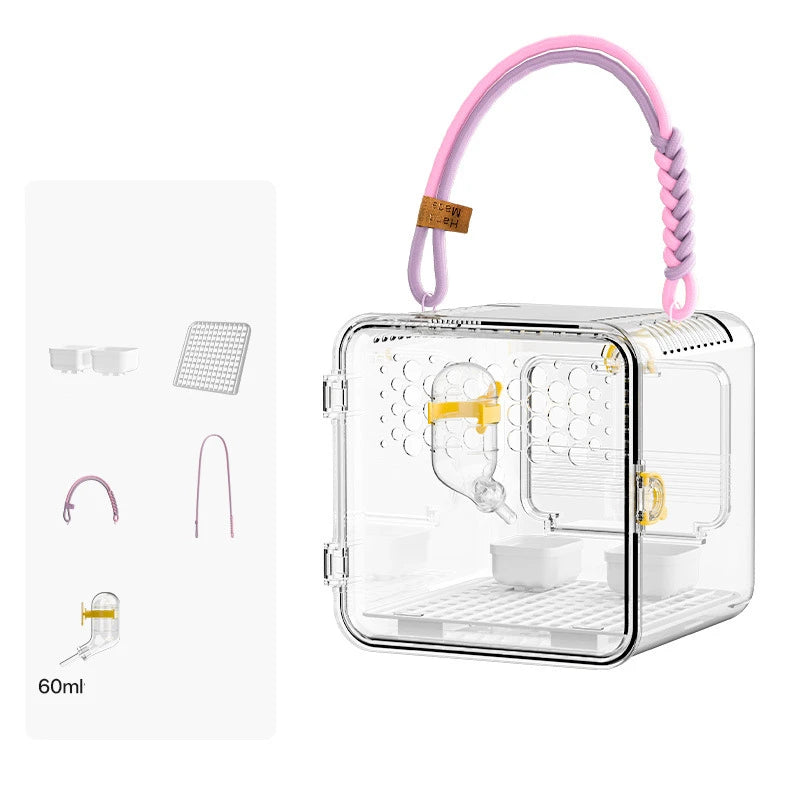 Bird Carrier Portable Clear Cage