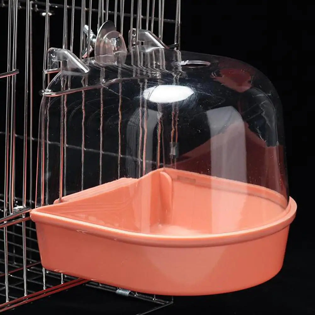 Clear Hanging Bird Bath Cage