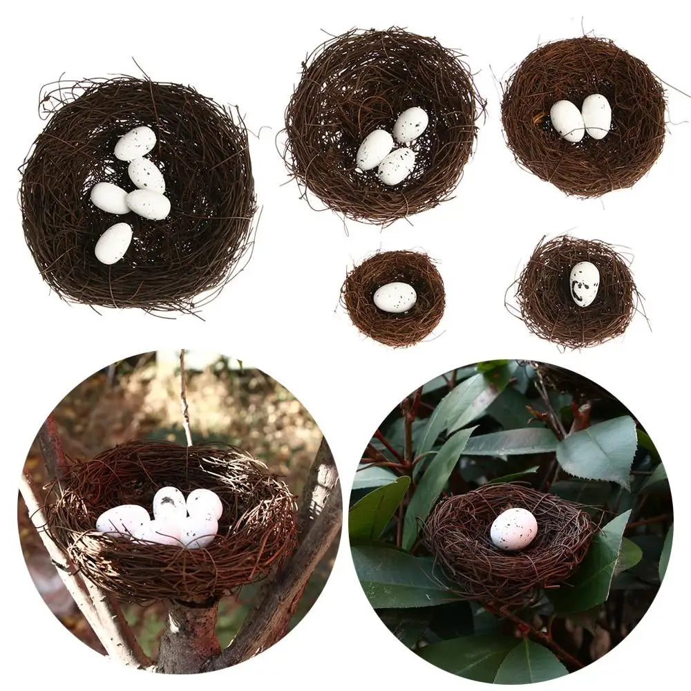 1Set Artificial Birds Straw Nest