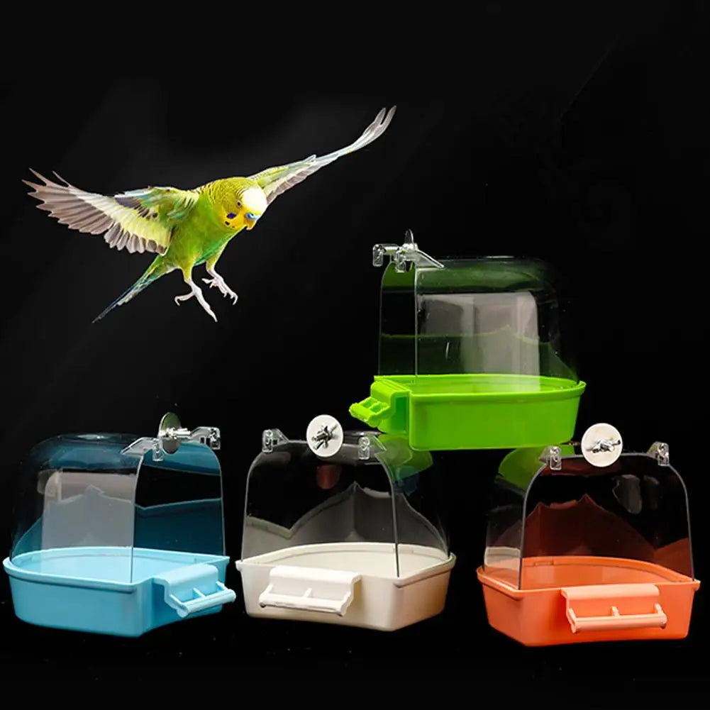 Clear Hanging Bird Bath Cage