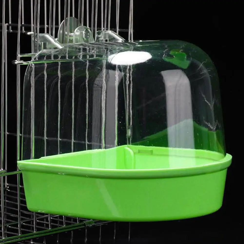 Clear Hanging Bird Bath Cage