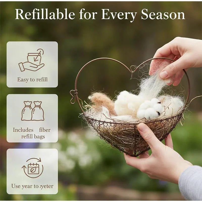 Handmade Alpaca Fiber Bird Nest