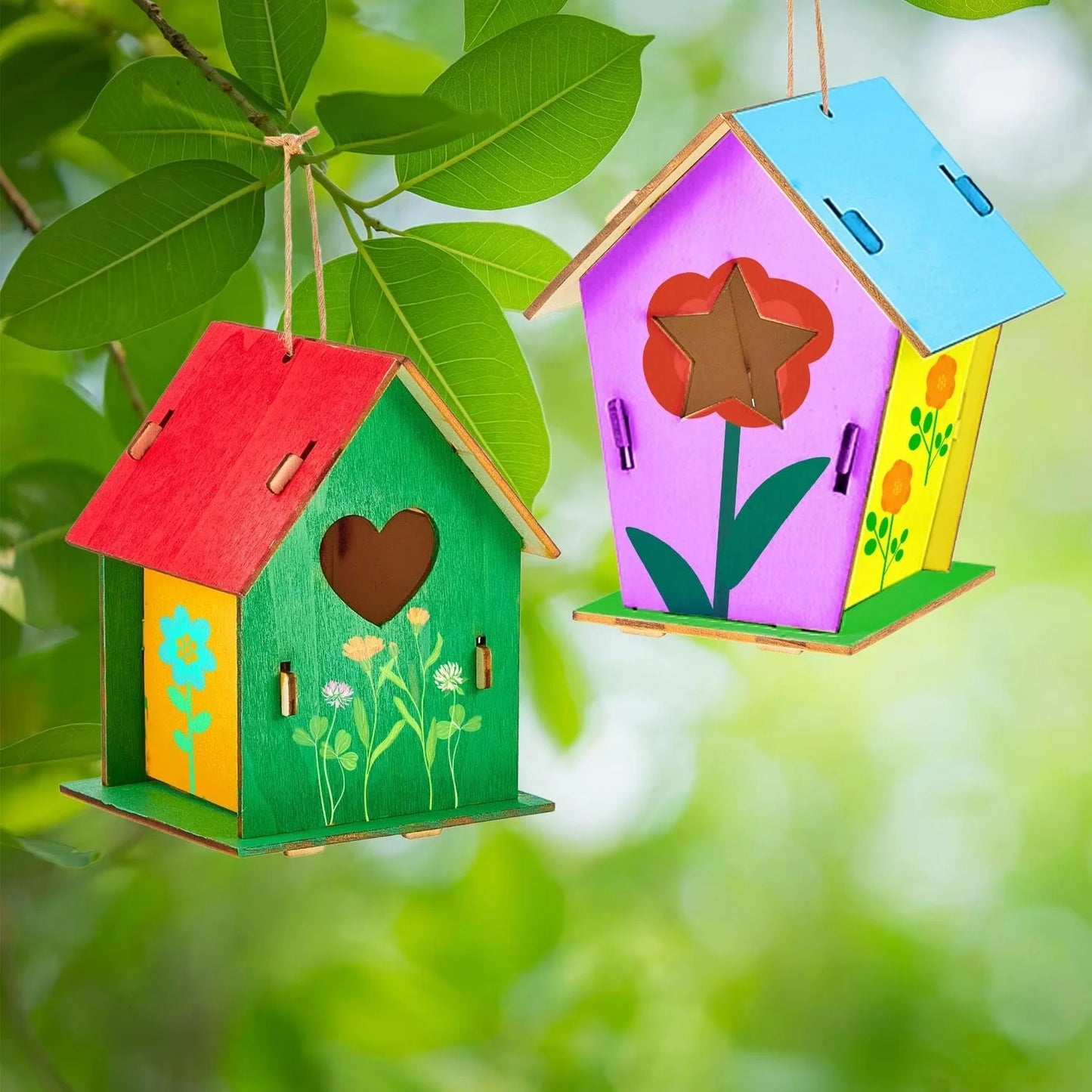 Wooden DIY Bird Nest House