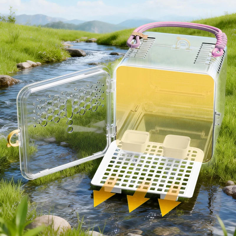 Bird Carrier Portable Clear Cage