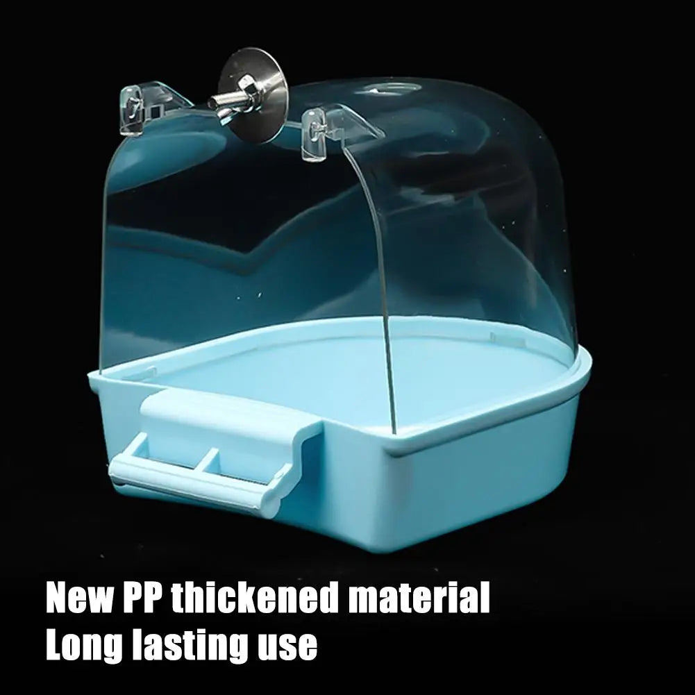 Clear Hanging Bird Bath Cage