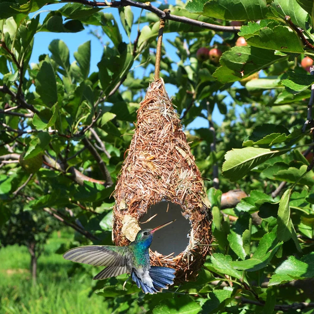 1/2PCS Bird House Natural Grass Hummingbird