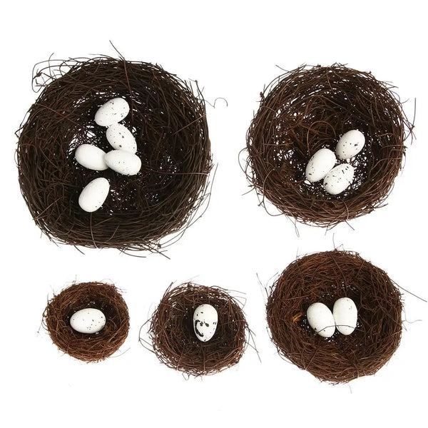 1Set Artificial Birds Straw Nest