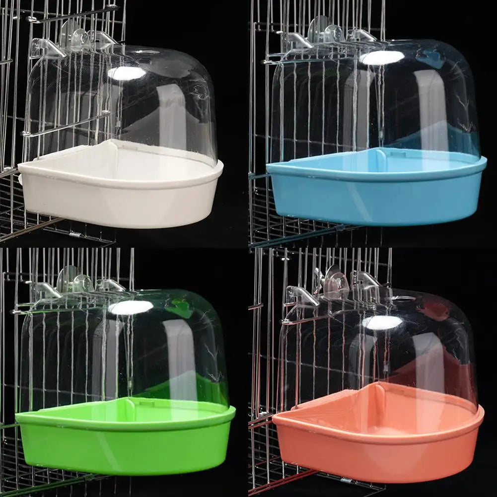 Clear Hanging Bird Bath Cage