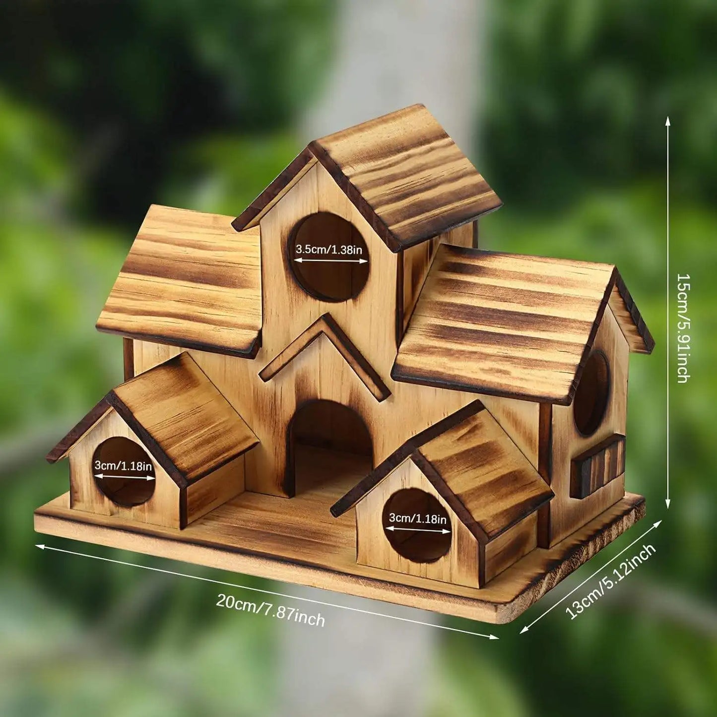 Handmade Waterproof Natural Wooden Bird House
