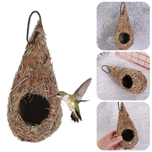 1/2PCS Bird House Natural Grass Hummingbird